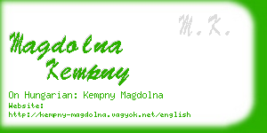 magdolna kempny business card